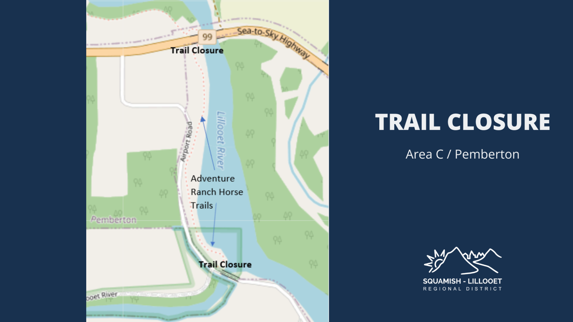Trail closure - Area C December 2024