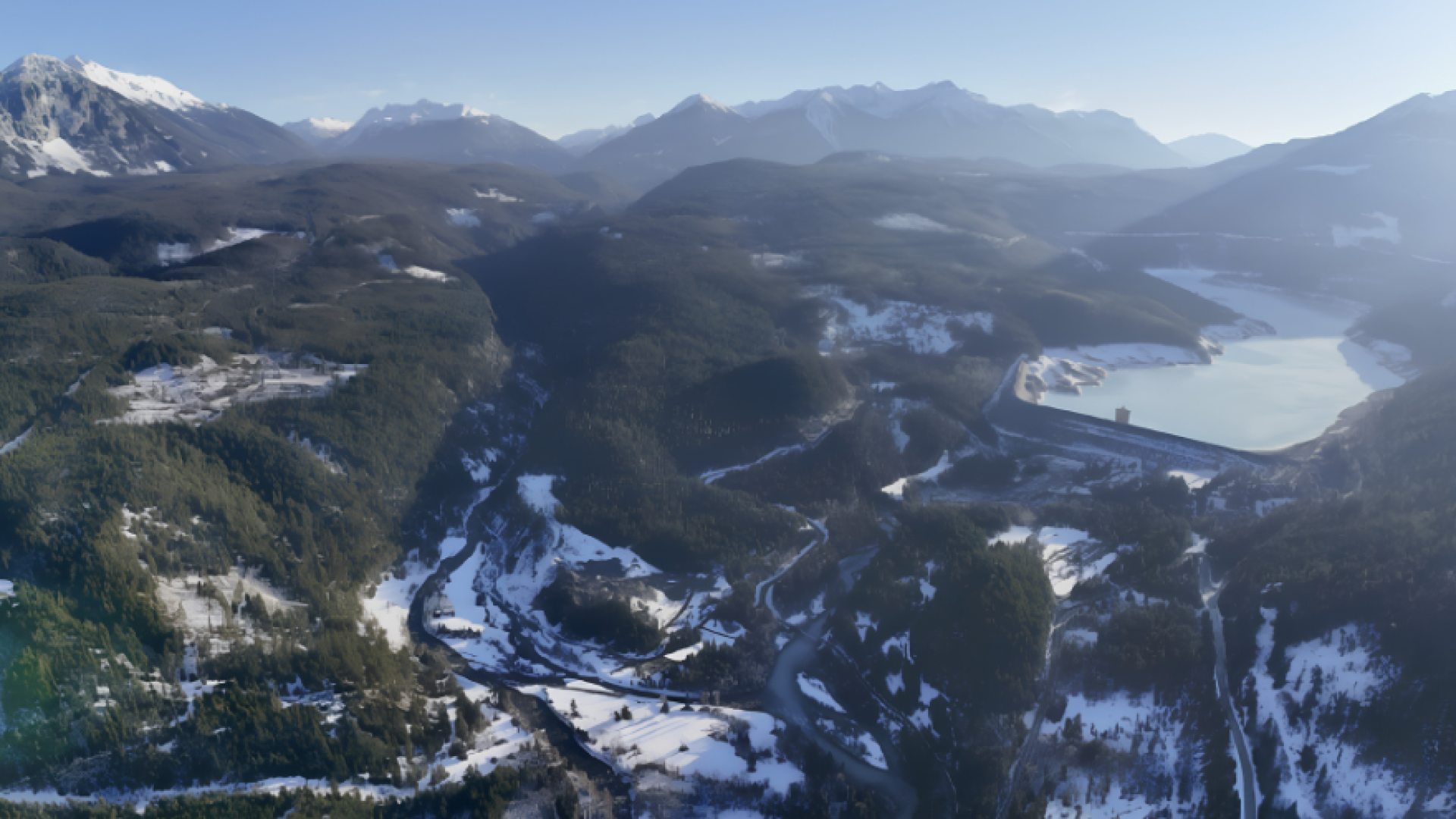 La Joie dam and valley