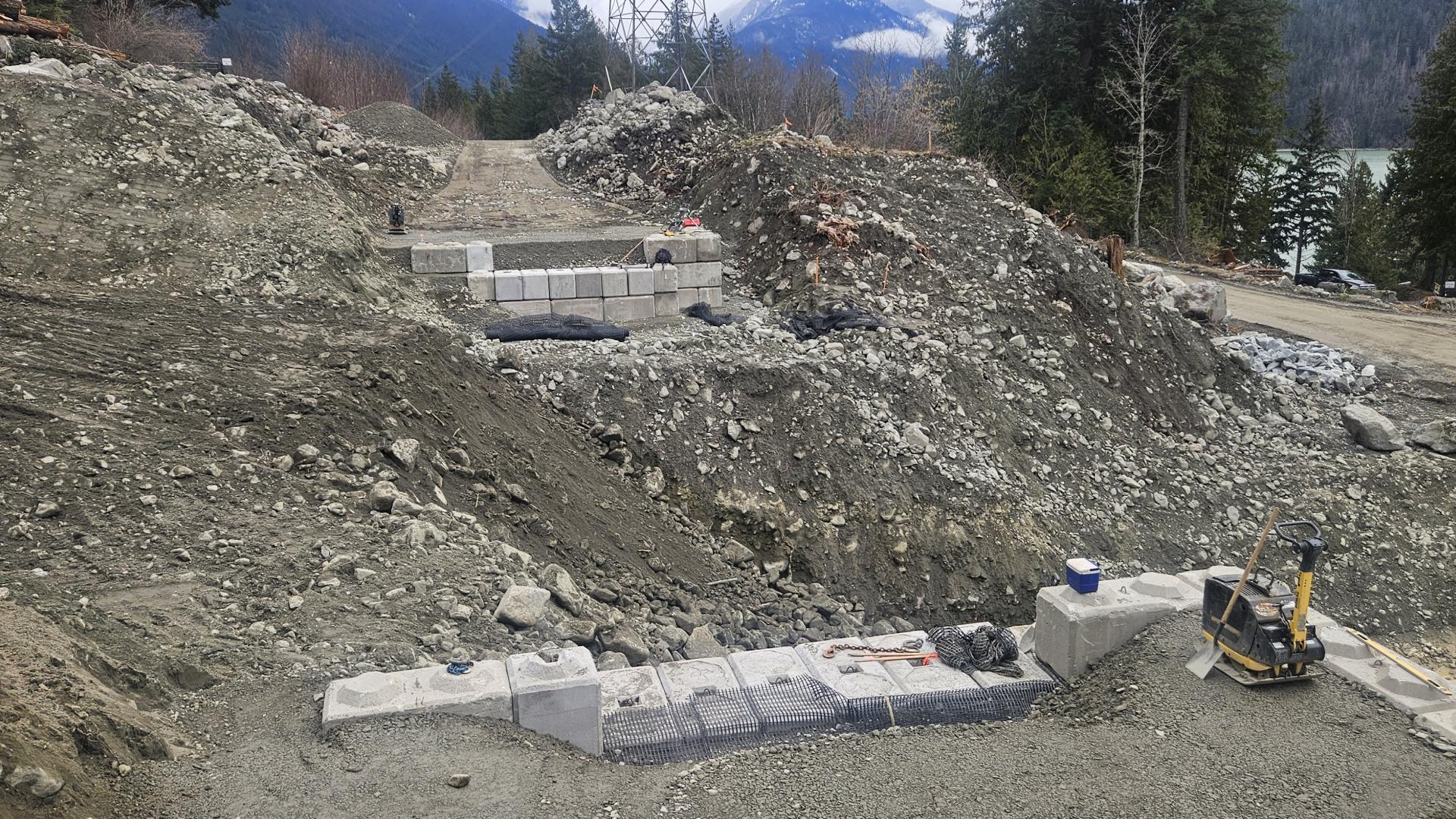 Preparation for temporary bridge installation