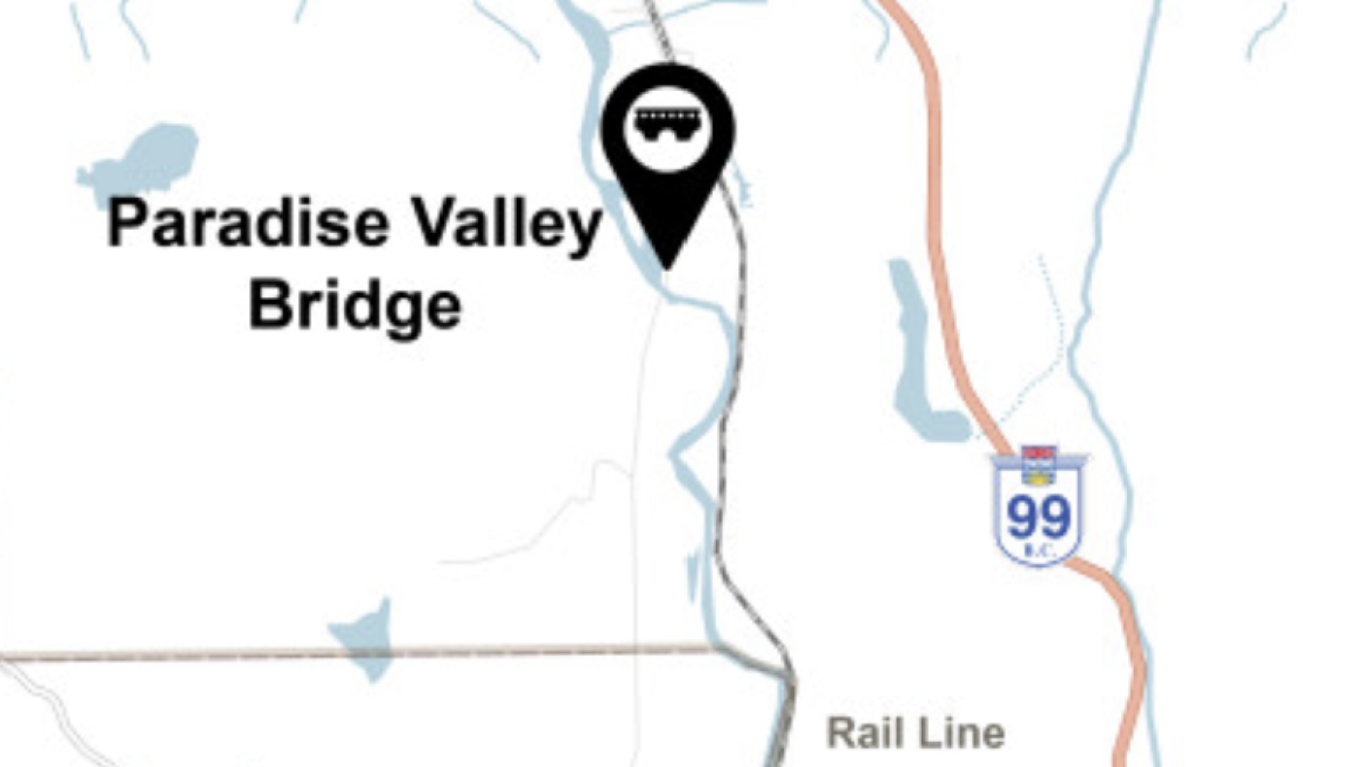 map of Paradise Valley Bridge