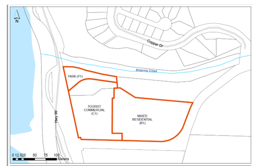 Britannia Beach oceanfront current map